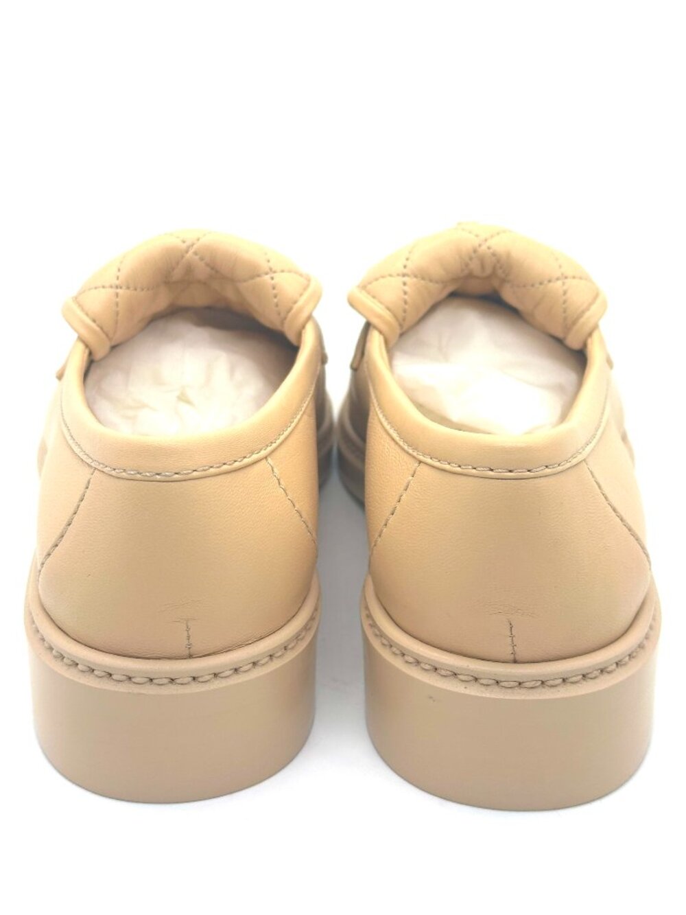 CHANEL 24C Leather Quilted Tab Turn Lock Turnlock CC Loafer Moccasin Flat Shoes - Picture 11 of 14
